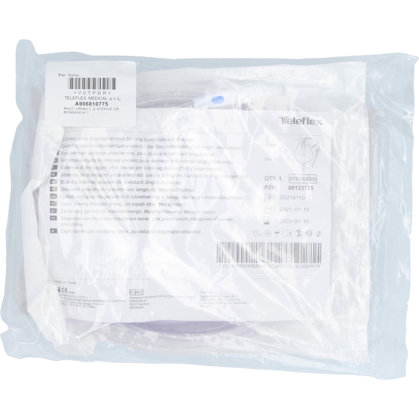 URINBEUTEL S-Bag 2 l 120 cm 1 St