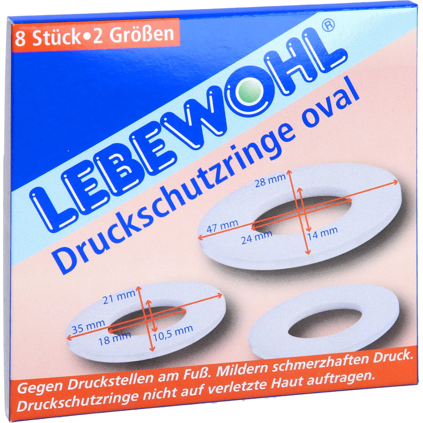 LEBEWOHL Druckschutzringe oval 8 St