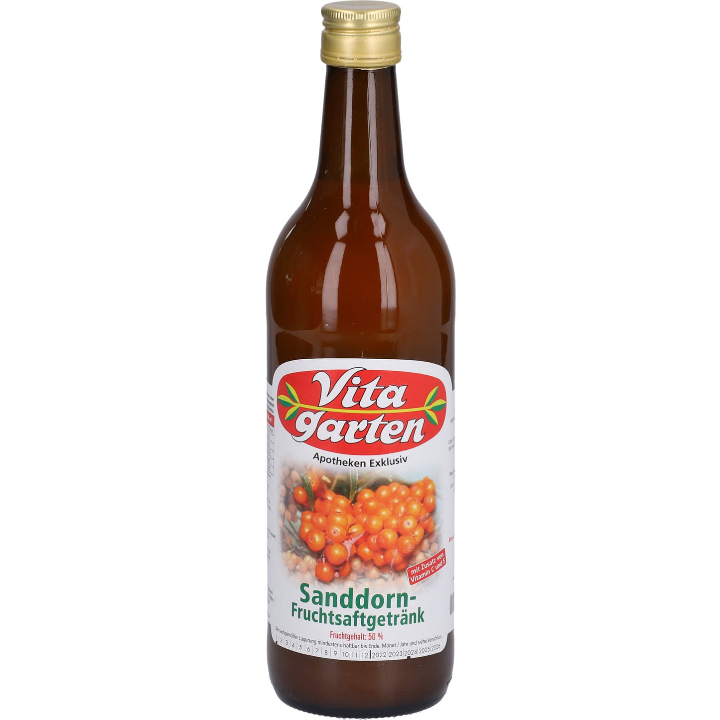 VITAGARTEN Sanddorn Fruchtsaft Getränk 750 ml