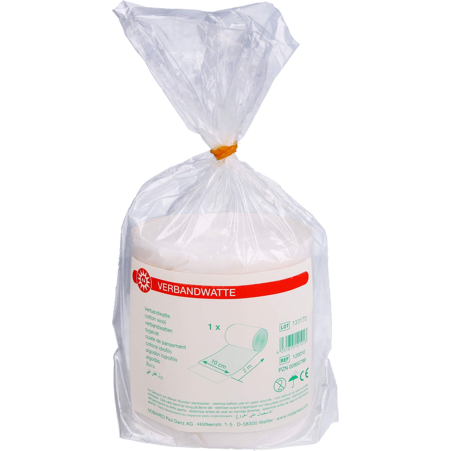 VERBANDWATTE gerollt 10 cmx2 m 1 St