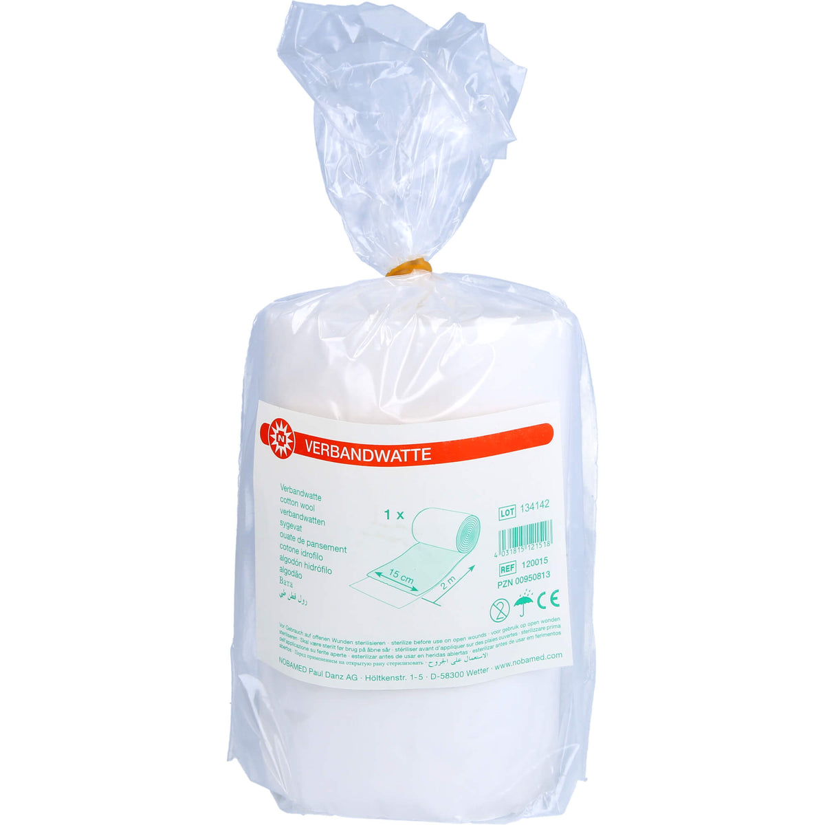 VERBANDWATTE gerollt 15 cmx2 m 1 St