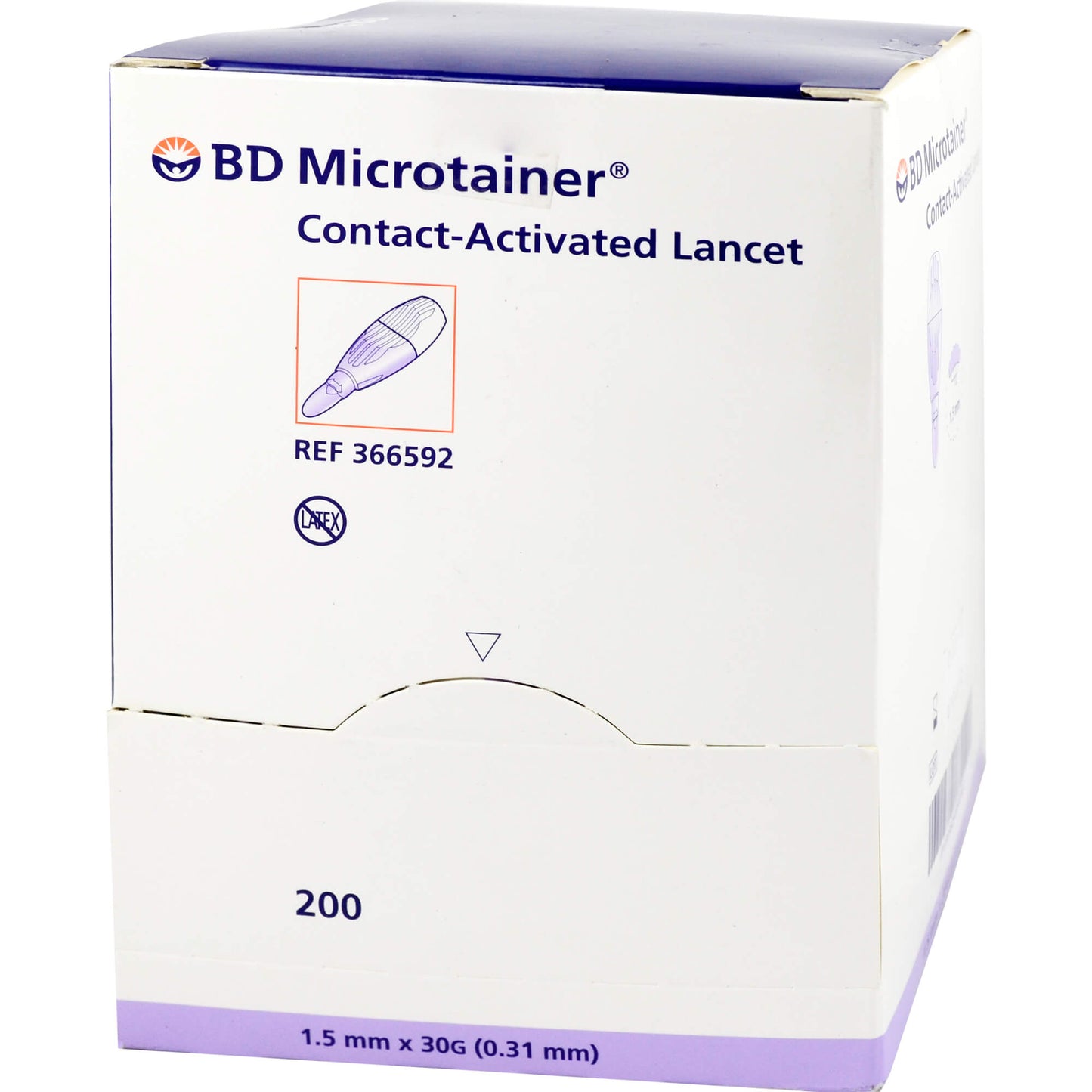 BD MICROTAINER Lanzette lila 30 G 1,5 mm 200 St