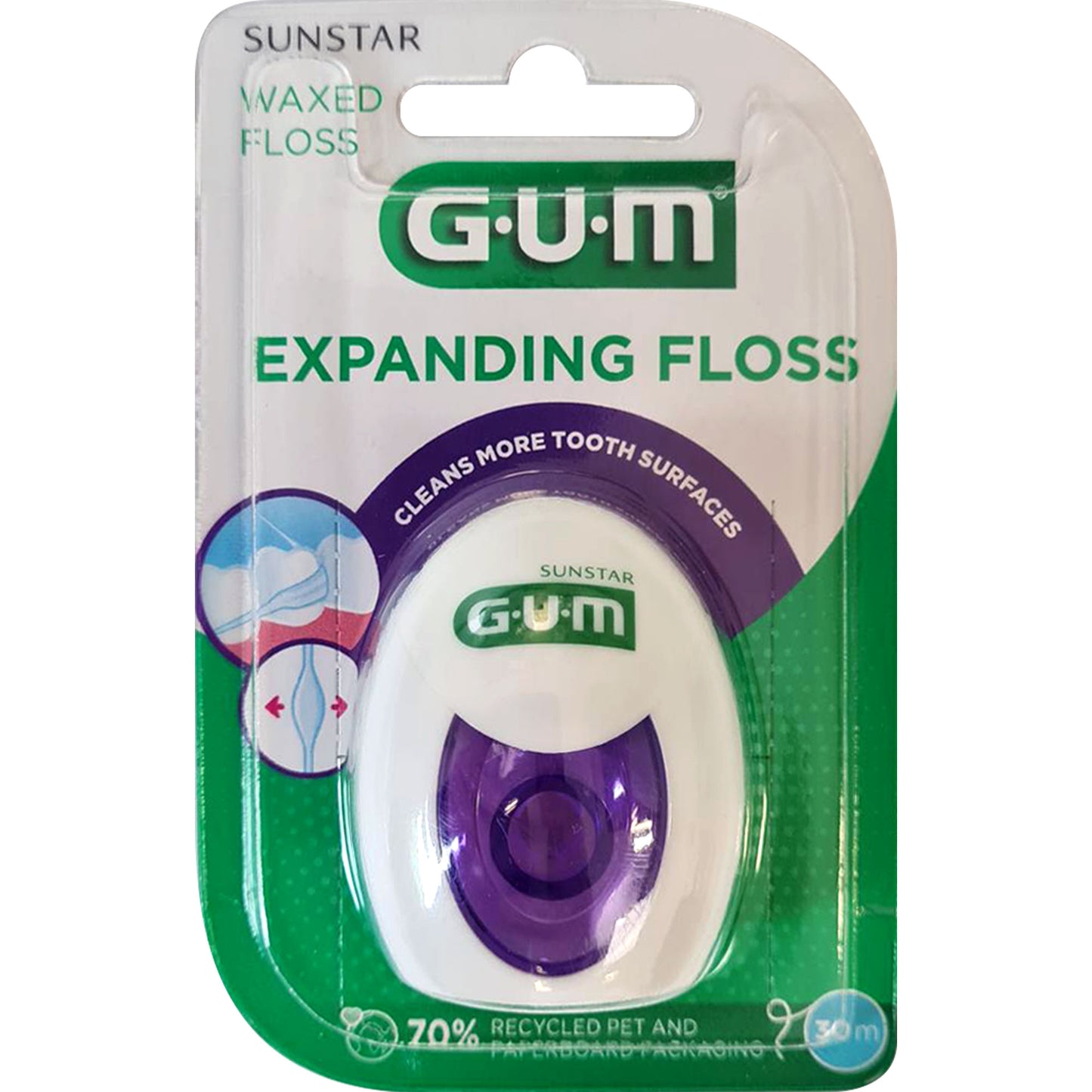 GUM EXPANDING FLOSS Flausch-Zahnseide 30 m