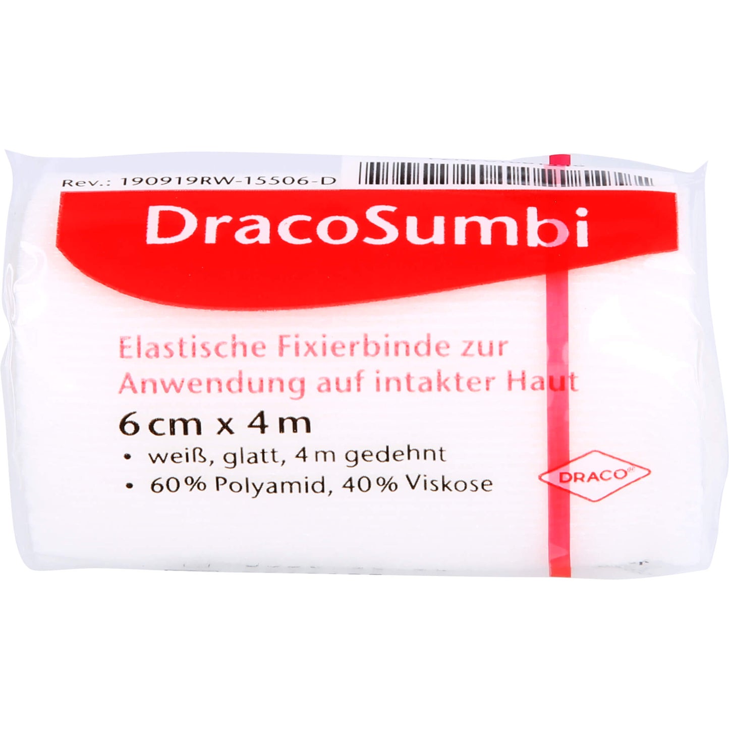 DRACOSUMBI Fixierbinde 6 cmx4 m weiß 1 St