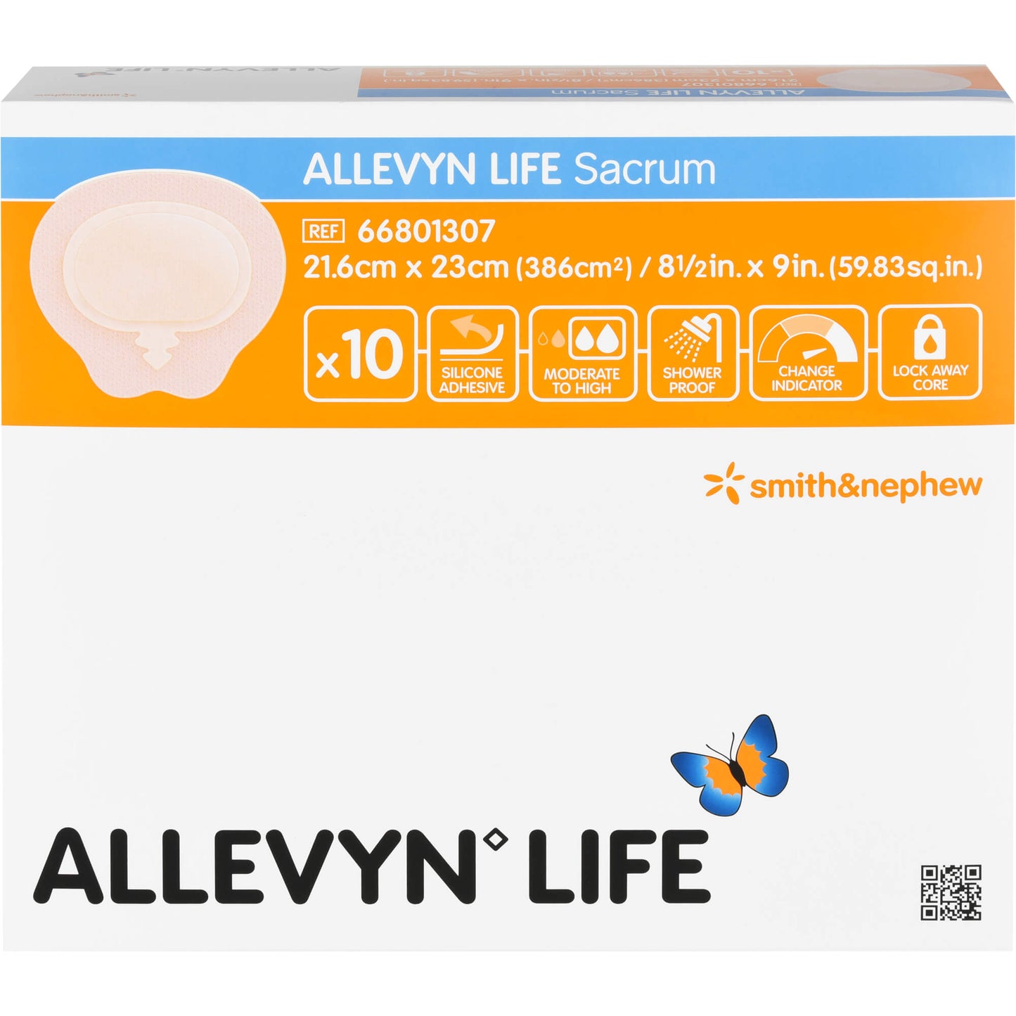 ALLEVYN Life Sacrum gr.21,6x23cm Silik.Schaumverb. 10 St