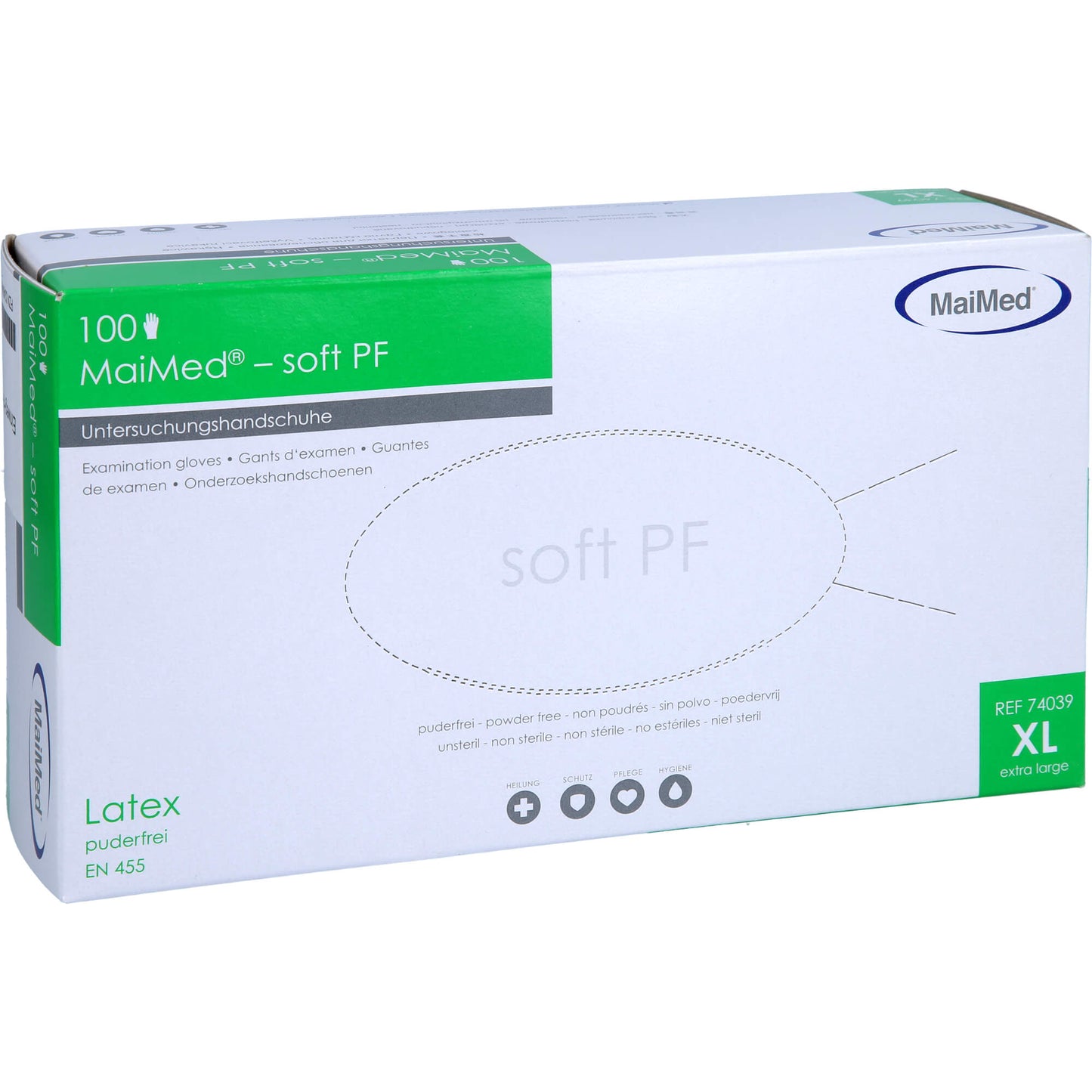 HANDSCHUHE Einmal Latex puderfrei XL 100 St