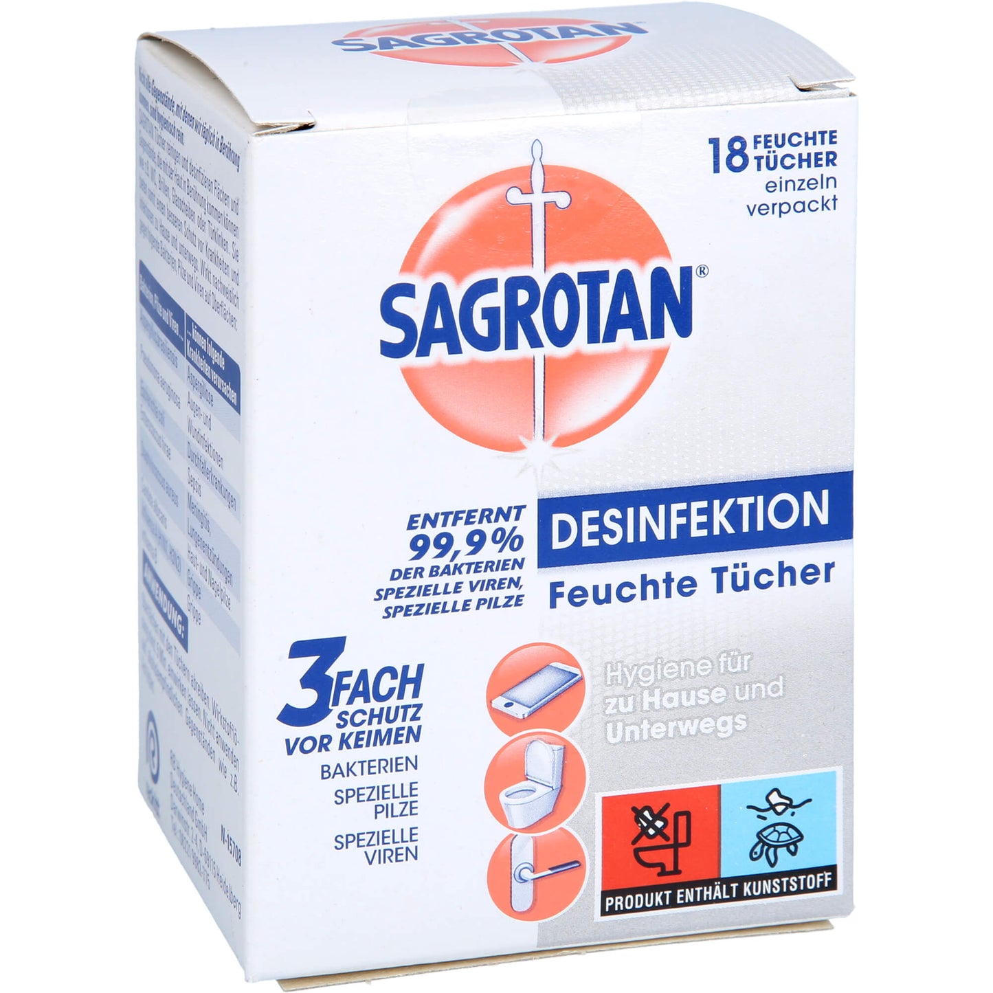 SAGROTAN Desinfektionstücher 18 St