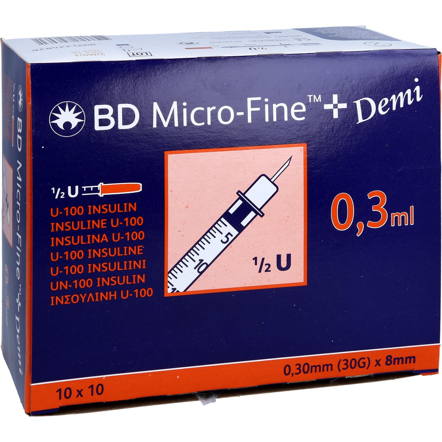 BD MICRO-FINE+ Insulinspr.0,3 ml U100 0,3x8 mm 100 St