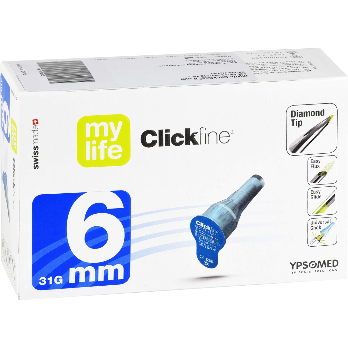MYLIFE Clickfine Pen-Nadeln 31 G 6 mm 100 St