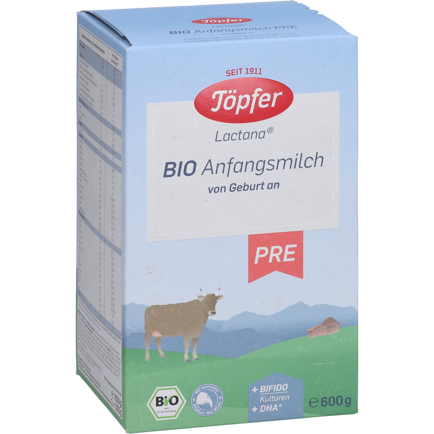 TÖPFER Lactana Bio Pre Pulver 600 g
