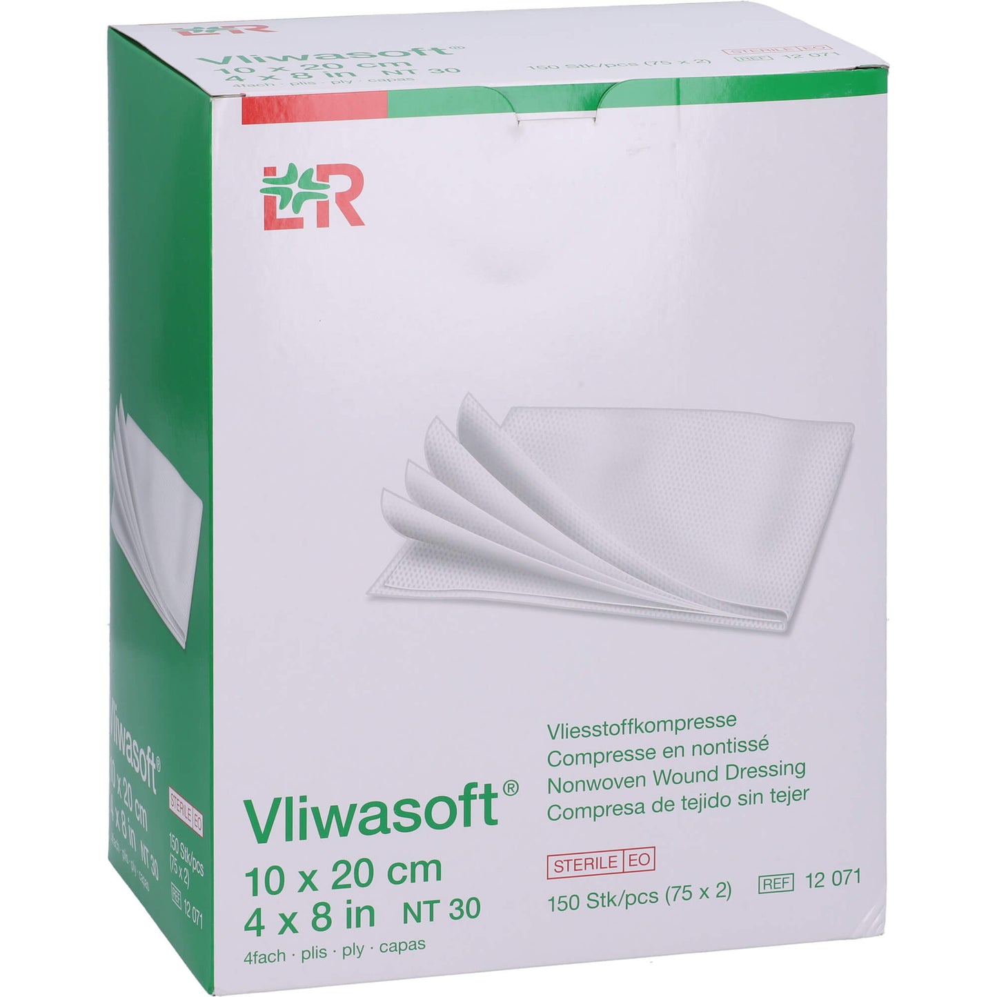 VLIWASOFT Vlieskompressen steril 10x20 cm 4l. 150 St