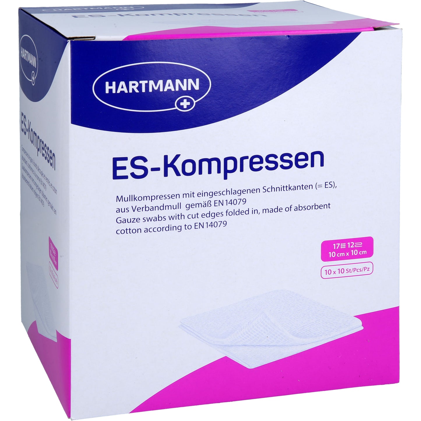 ES-KOMPRESSEN steril 10x10 cm 12fach Großpackung 10X10 St