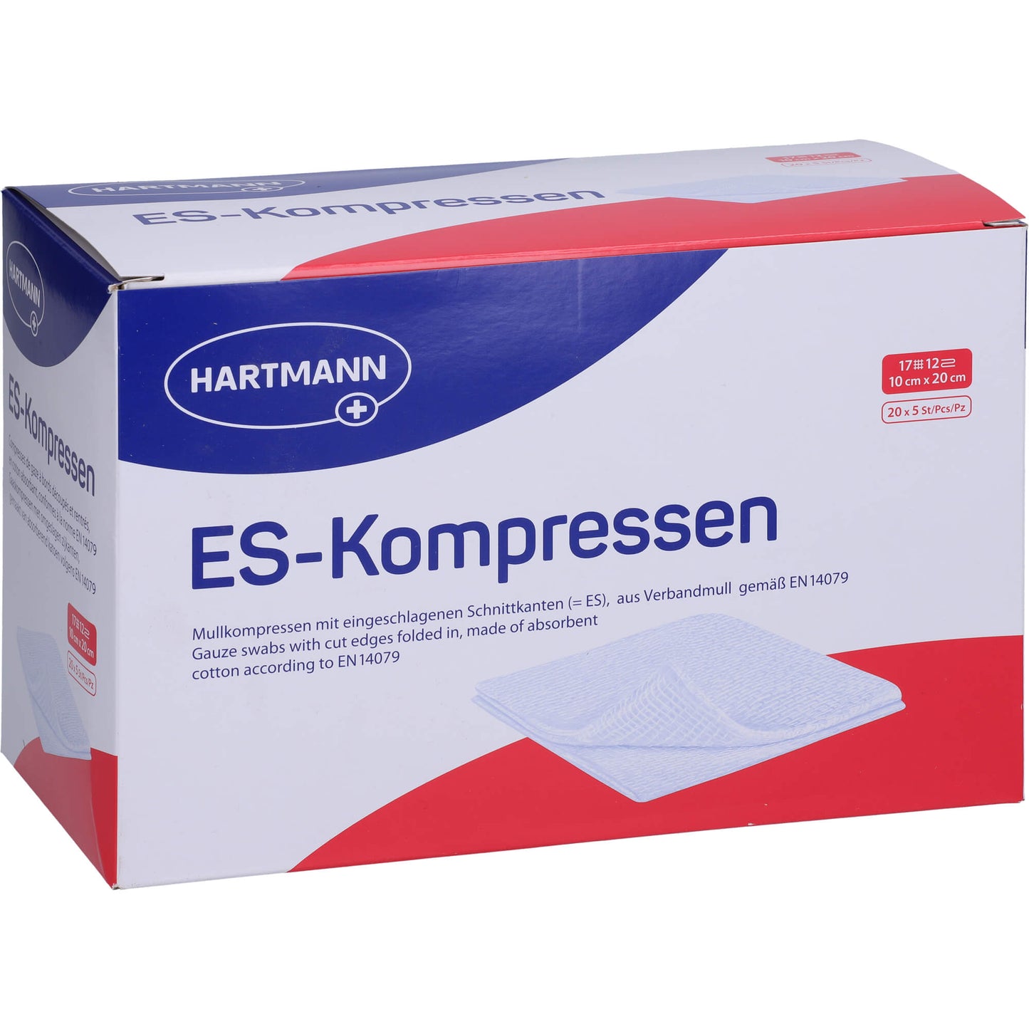 ES-KOMPRESSEN steril 10x20 cm 12fach Großpackung 20X5 St