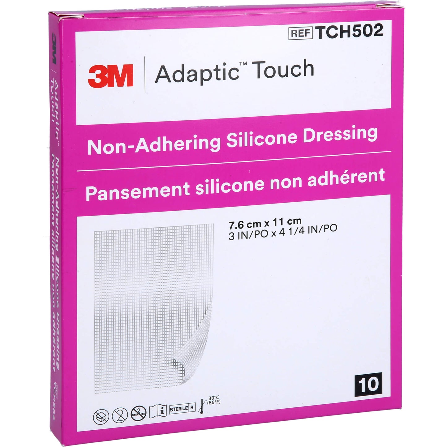 ADAPTIC Touch 7,6x11 cm nichthaft.Sil.Wundauflage 10 St