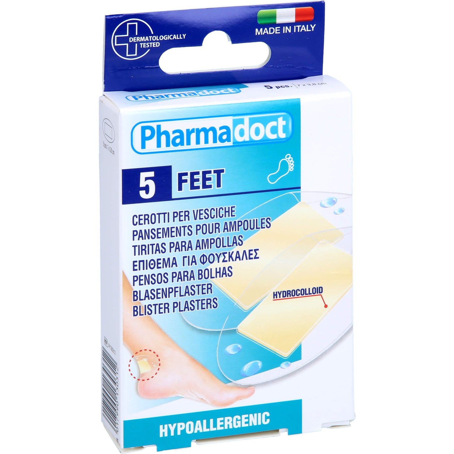 BLASENPFLASTER hydrocolloid 3,8x7 cm 5 St