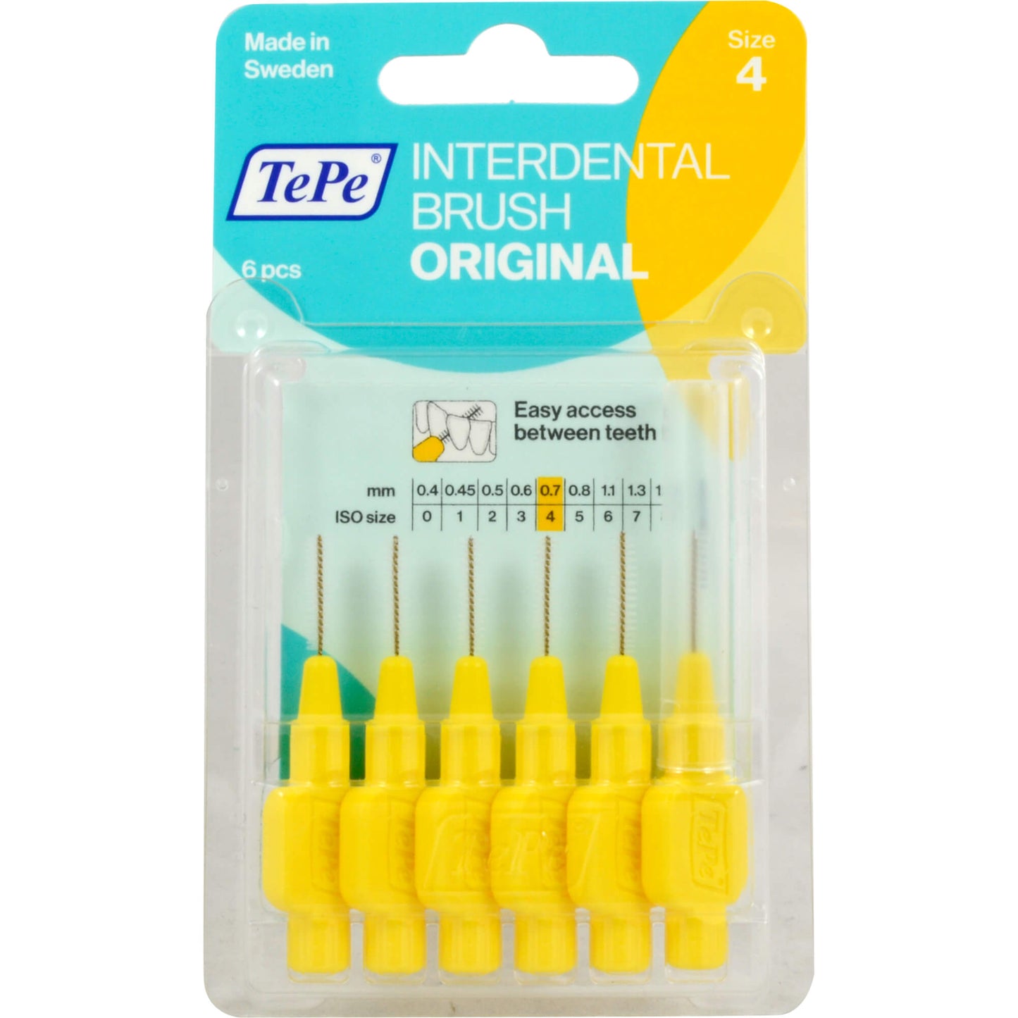 TEPE Interdentalbürste 0,7mm gelb 6 St
