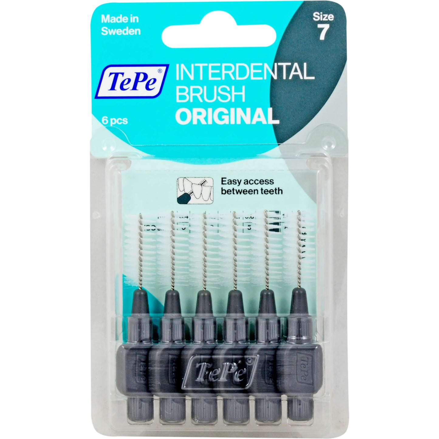 TEPE Interdentalbürste 1,3mm grau 6 St