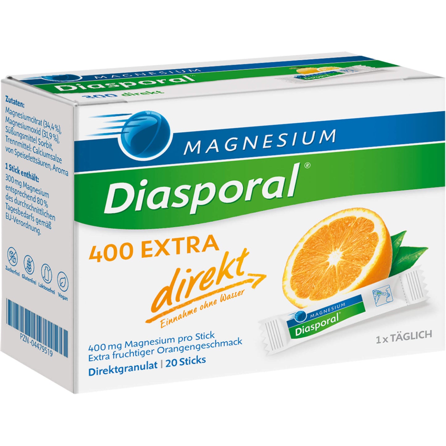 MAGNESIUM DIASPORAL 400 Extra direkt Granulat 20 St