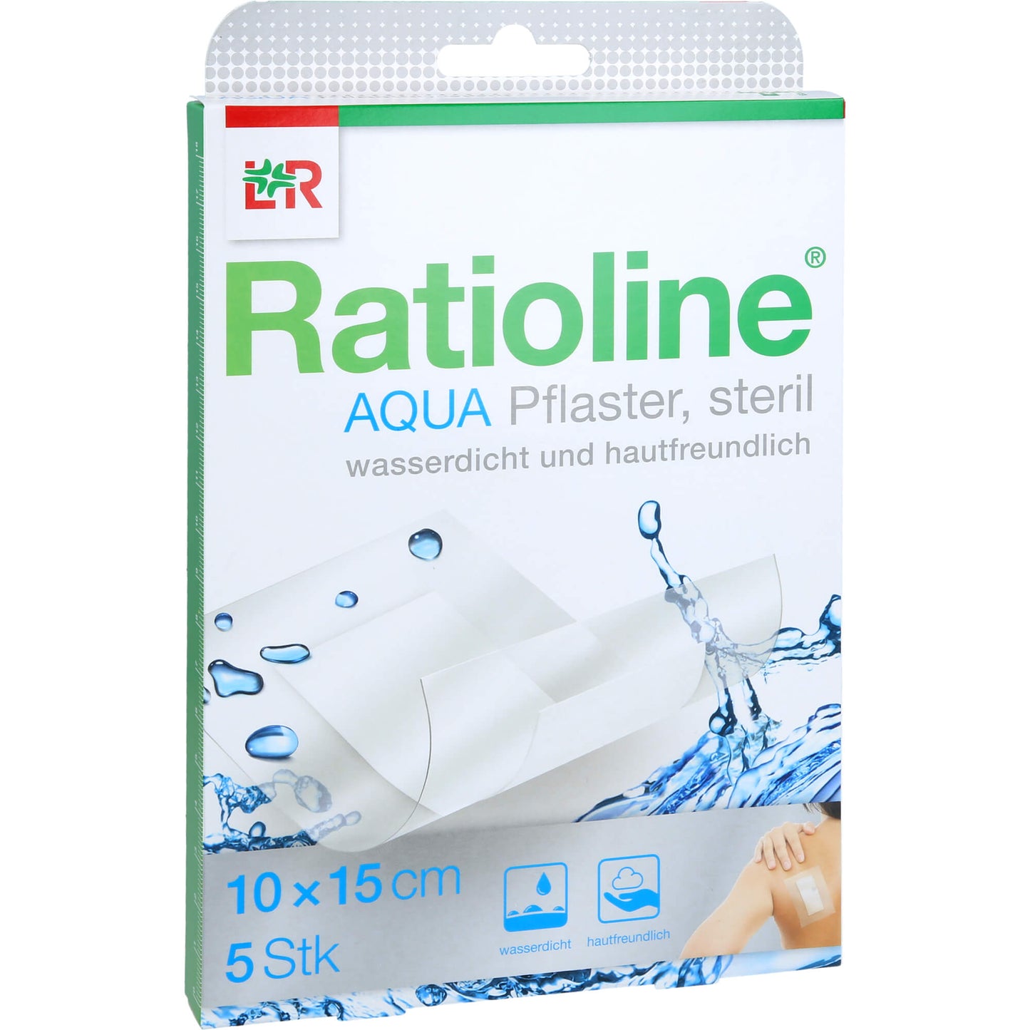 RATIOLINE aqua Duschpflaster Plus 10x15 cm steril 5 St