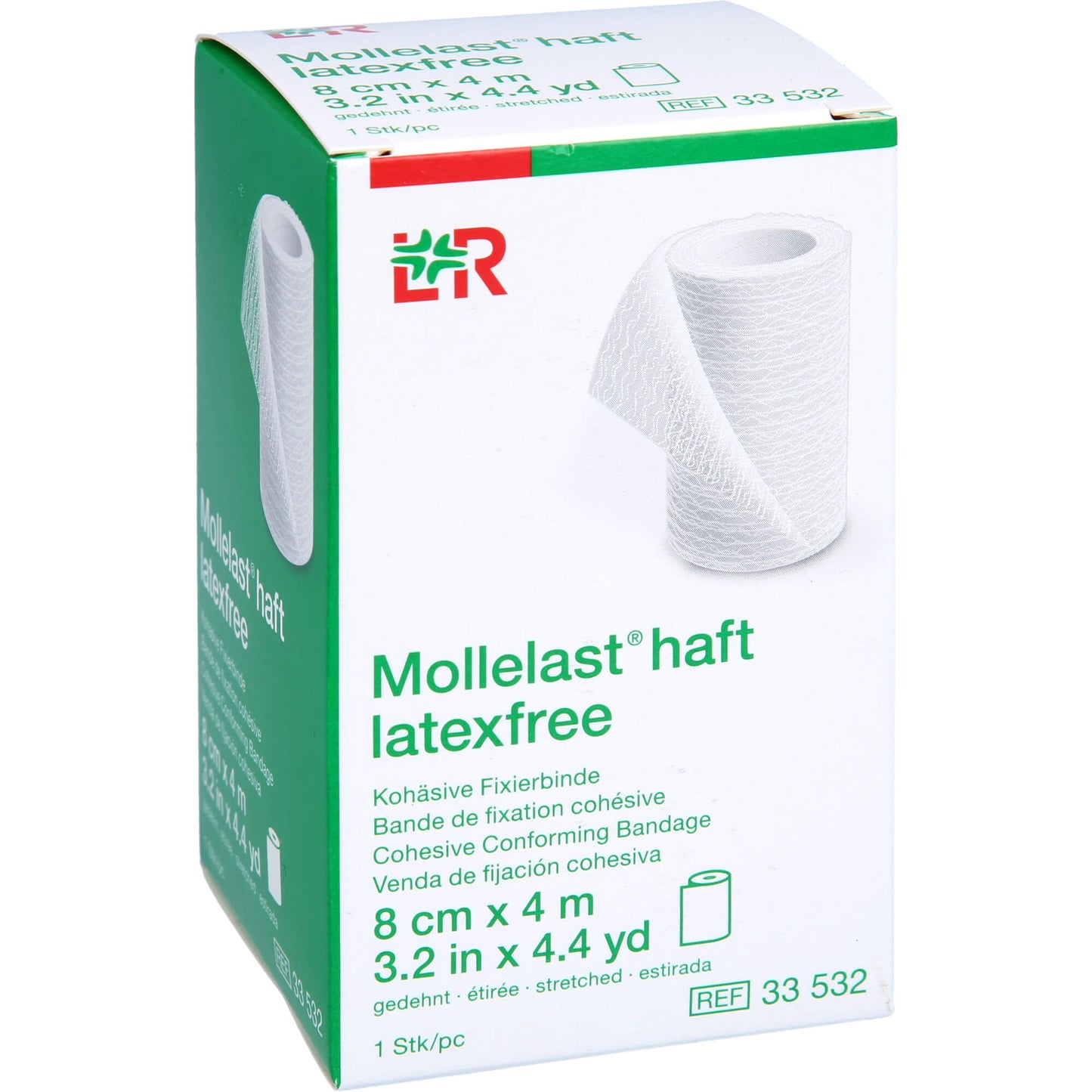 MOLLELAST haft Binden latexfrei 8 cmx4 m weiß 1 St