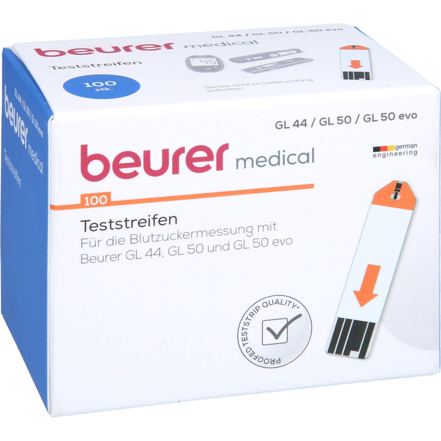 BEURER GL44/GL50 Blutzucker-Teststreifen 100 St