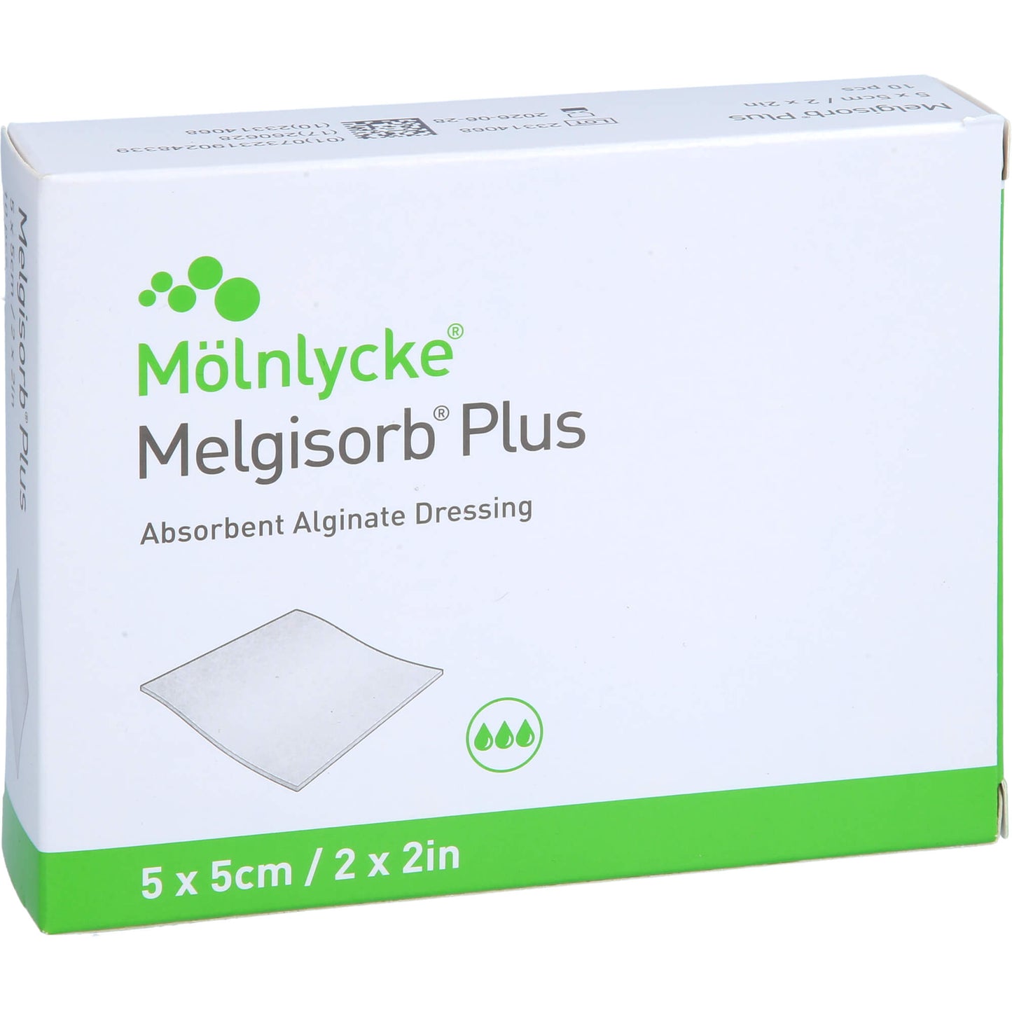 MELGISORB Plus Alginat Verband 5x5 cm steril 10 St