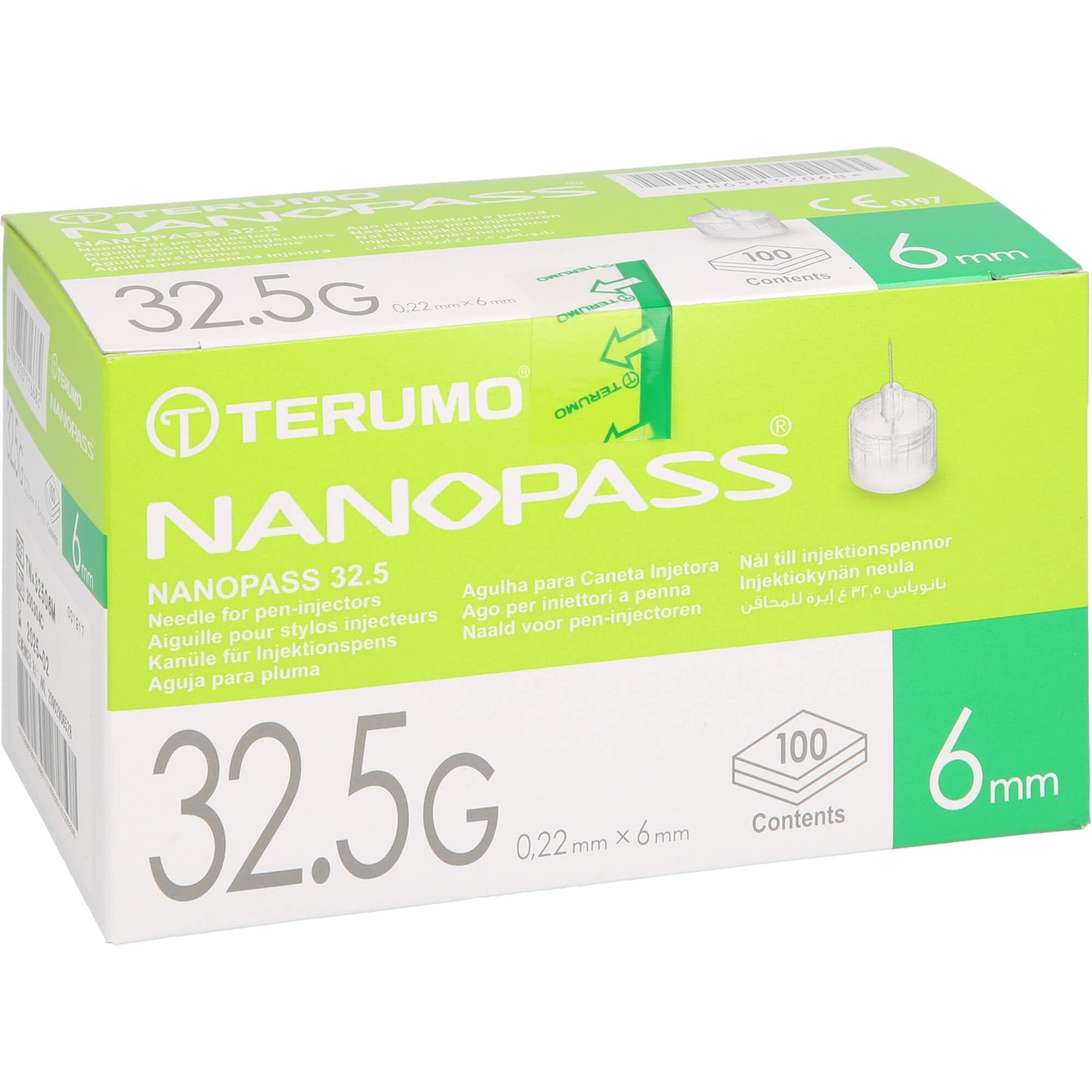 TERUMO NANOPASS 32,5 Pen Kanüle 0,22x6 mm 100 St