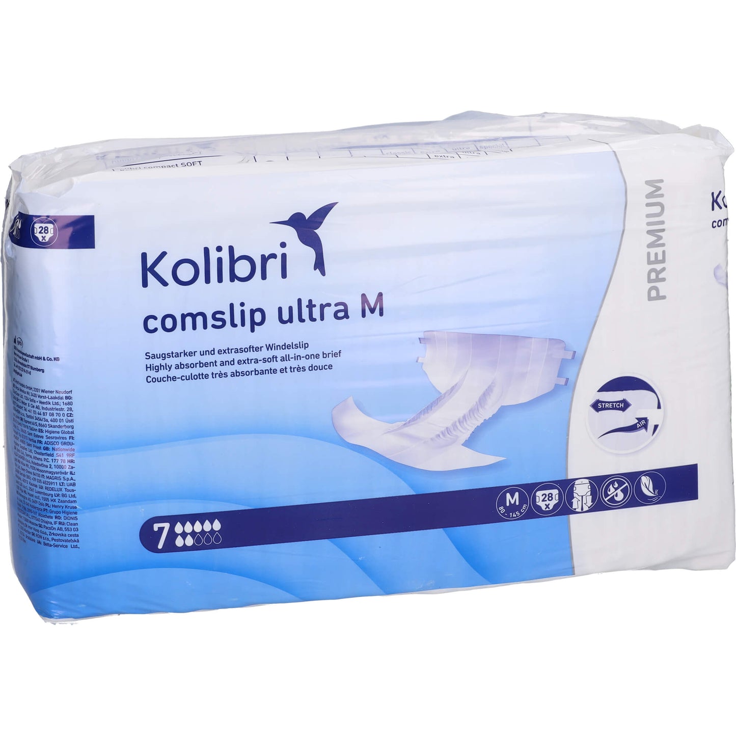KOLIBRI comslip premium ultra M 80-145 cm 28 St