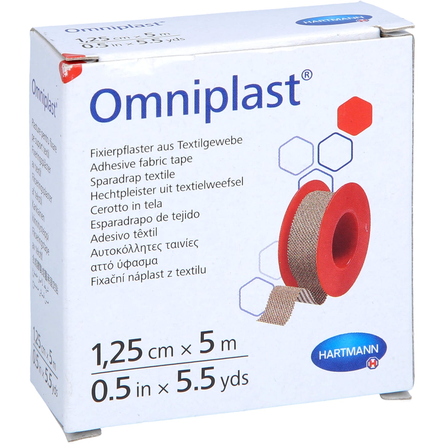OMNIPLAST Fixierpflaster Textilgew.1,25 cmx5 m 1 St