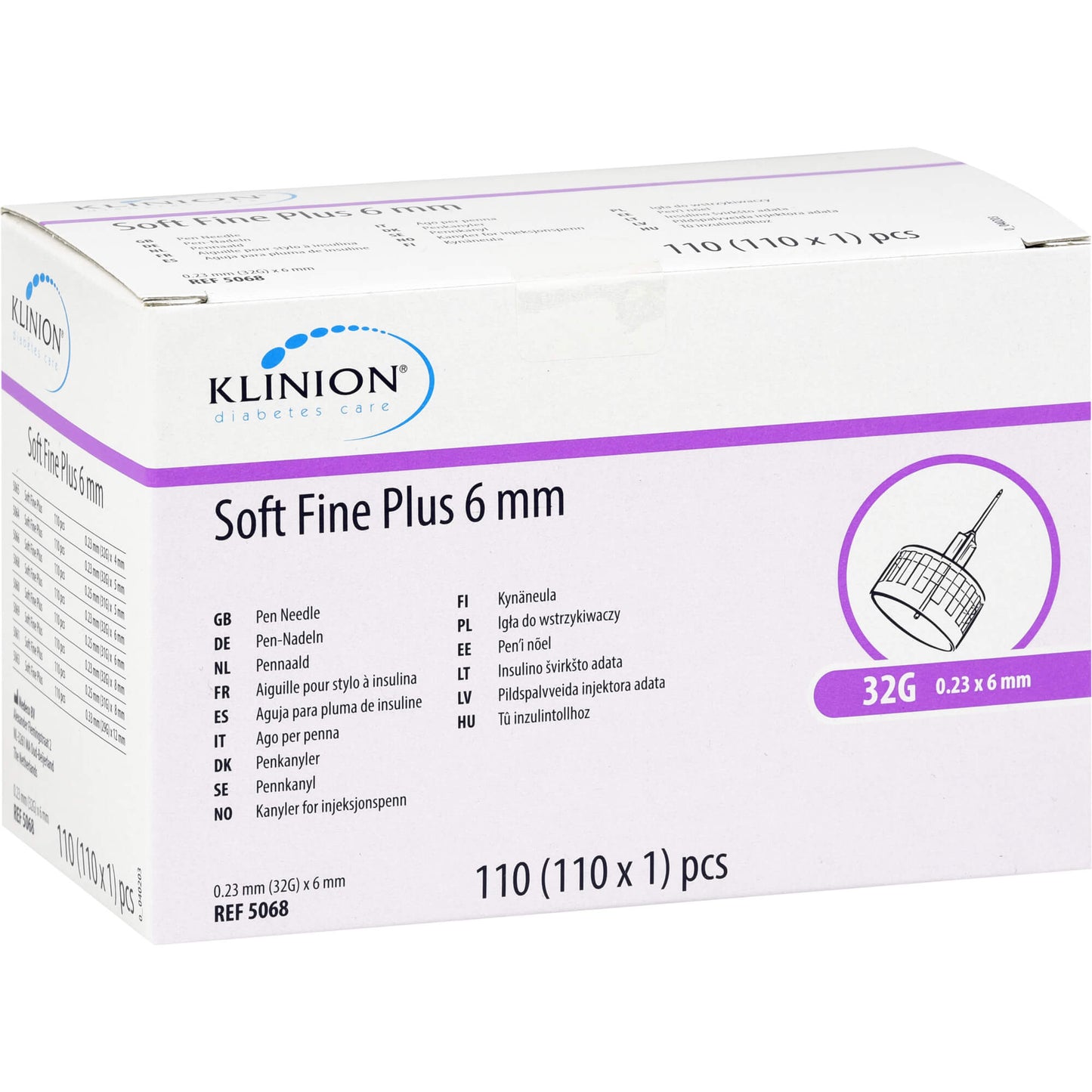 KLINION Soft fine plus Pen-Nadeln 32 G 0,23x6 mm 110 St