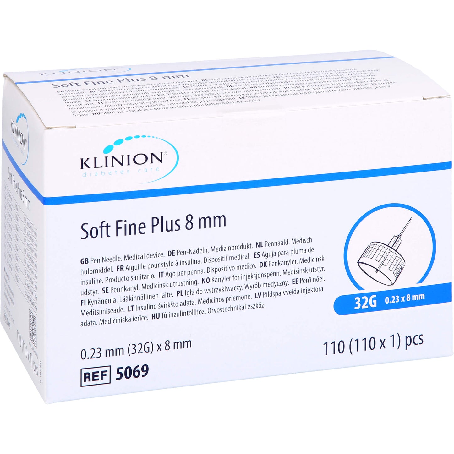 KLINION Soft fine plus Pen-Nadeln 32 G 0,23x8 mm 110 St