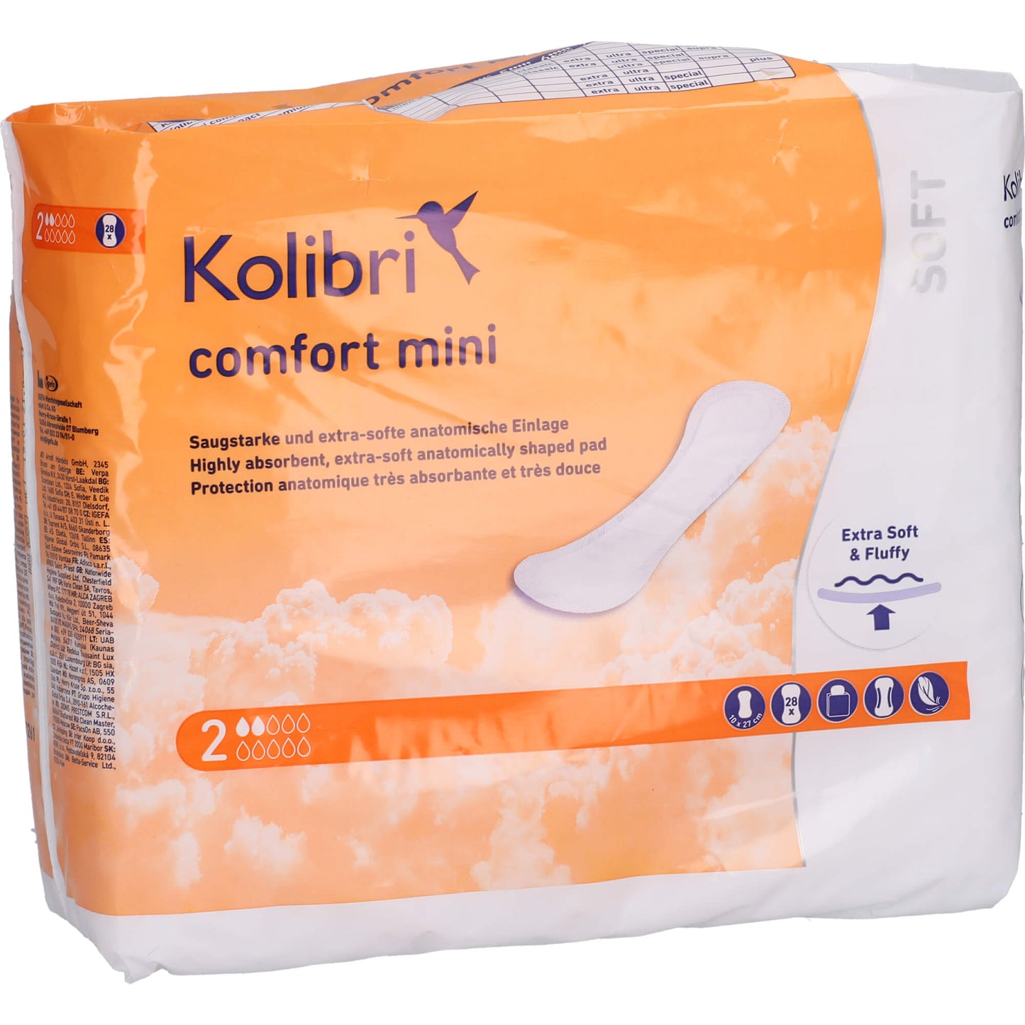 KOLIBRI comfort Einlagen anatomisch mini 28 St