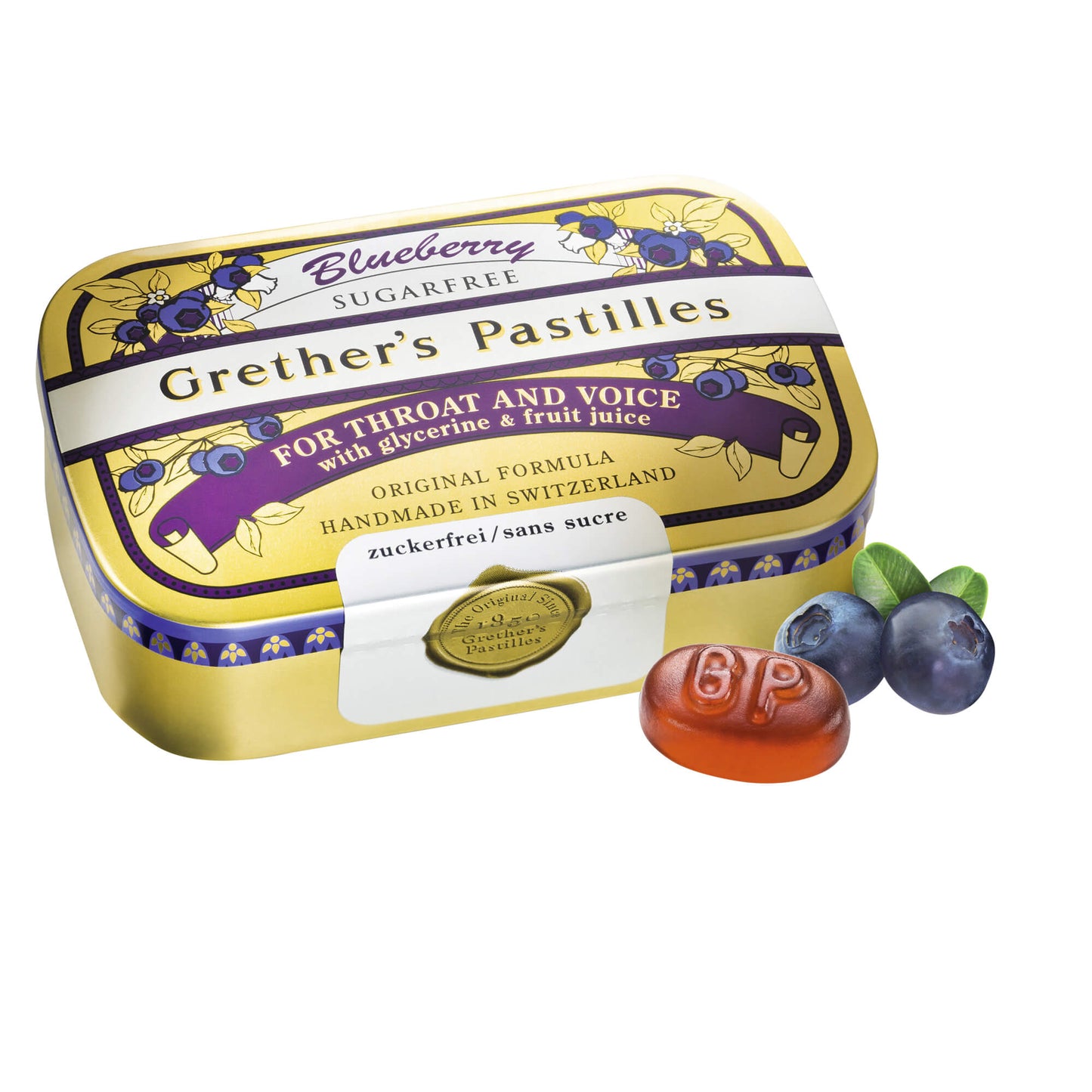 GRETHERS Blueberry zuckerfrei Pastillen 110 g