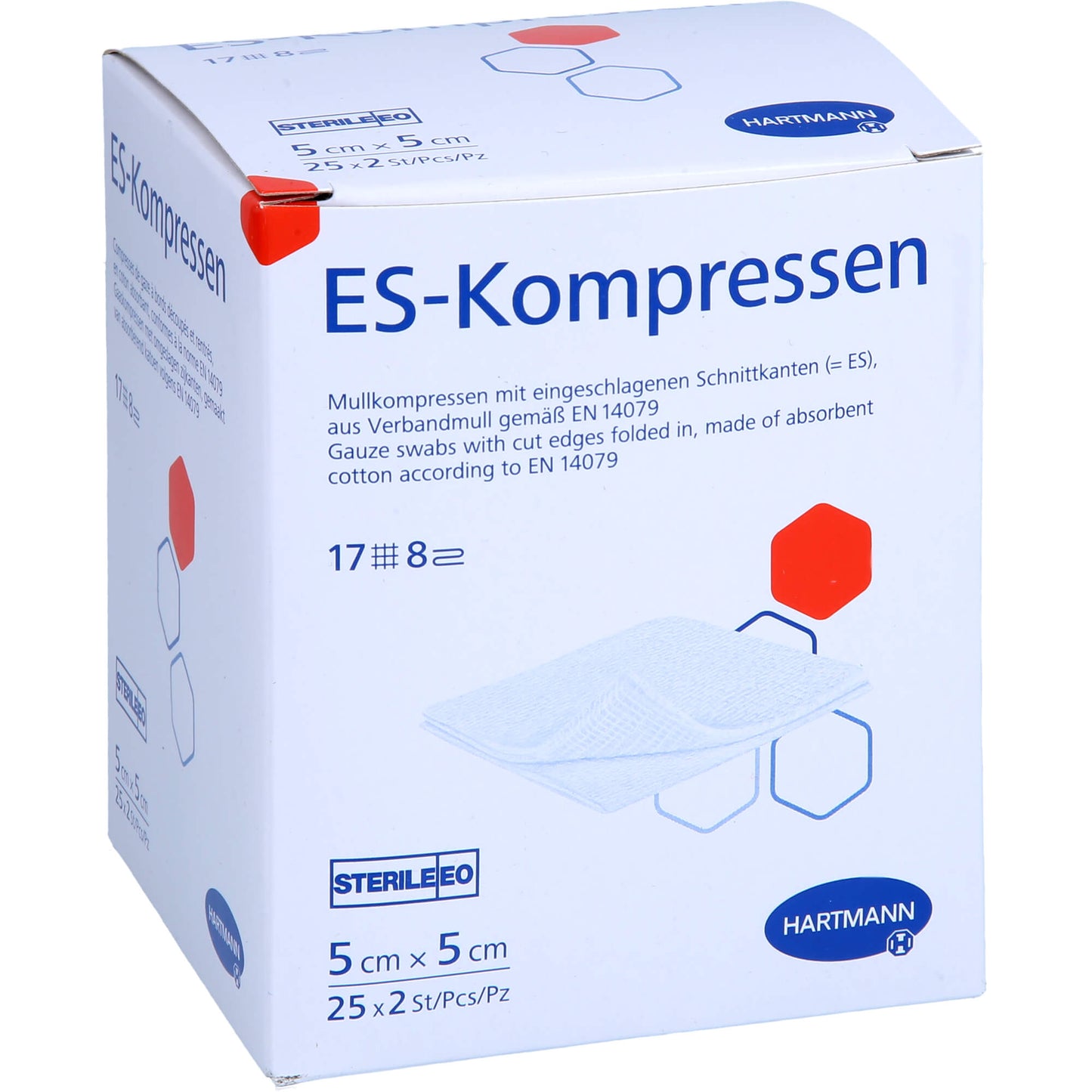 ES-KOMPRESSEN steril 5x5 cm 8fach 25X2 St