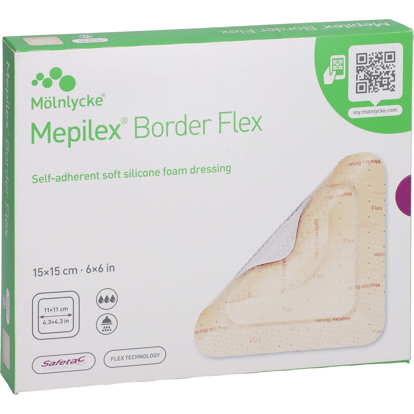 MEPILEX Border Flex Schaumverb.haft.15x15 cm 10 St