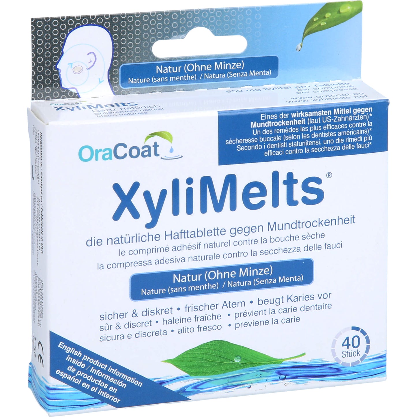 XYLIMELTS Hafttabletten ohne Minze OraCoat 40 St