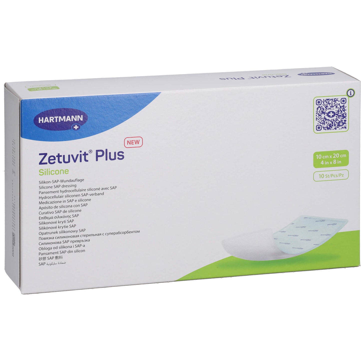 ZETUVIT PL SIL ST 10X20CM 10 St