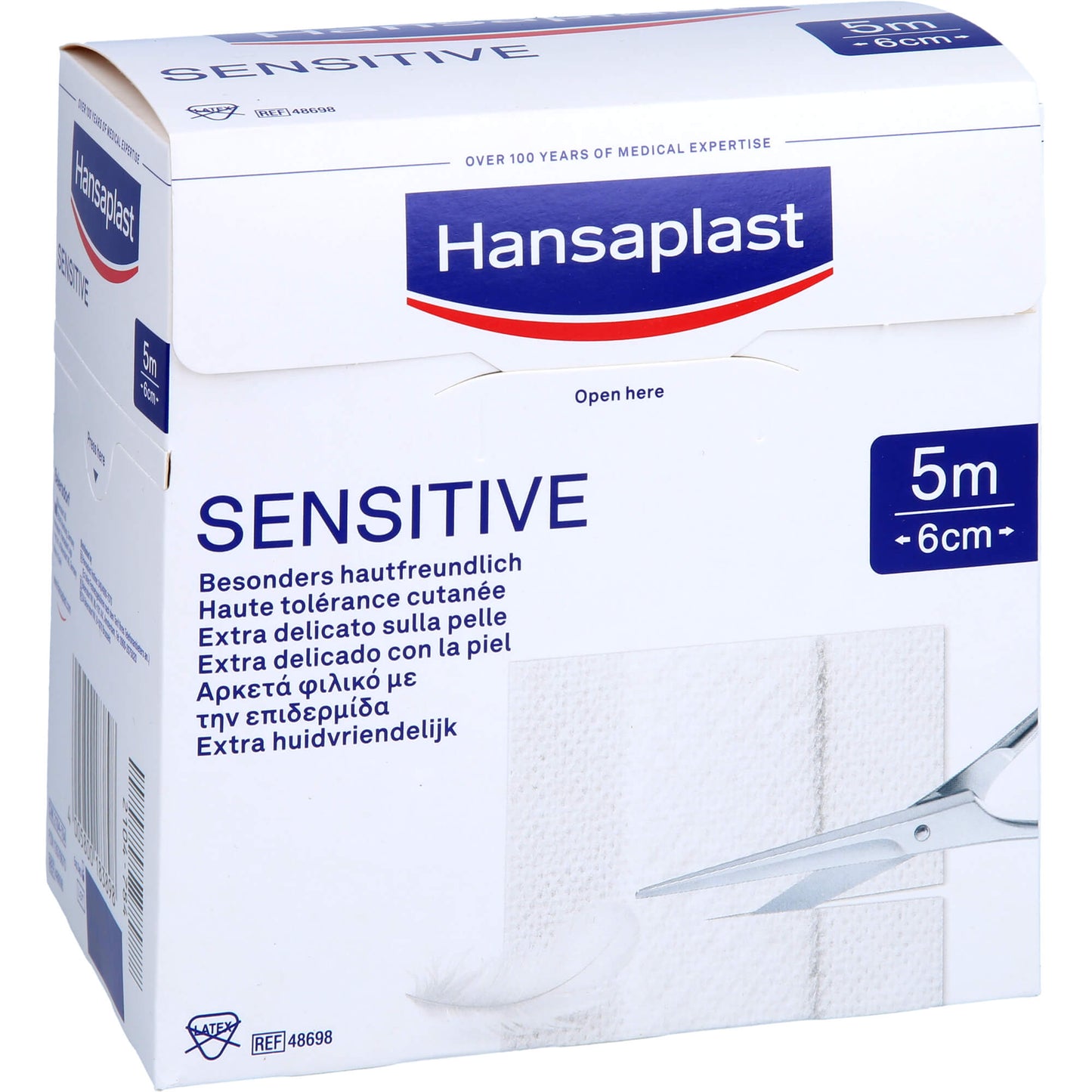 HANSAPLAST Sensitive Pflaster 6 cmx5 m Rolle 1 St