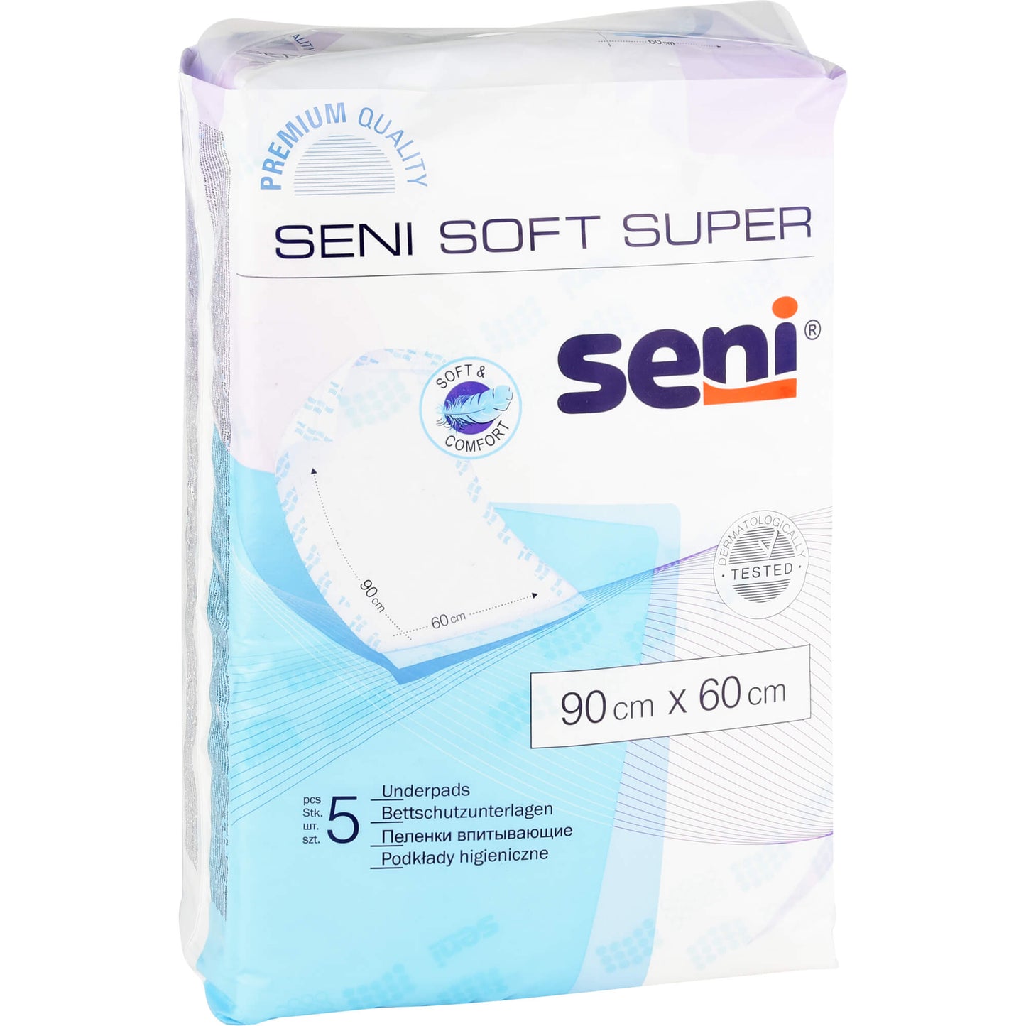 SENI Soft Super Bettschutzunterlage 60x90 cm 5 St