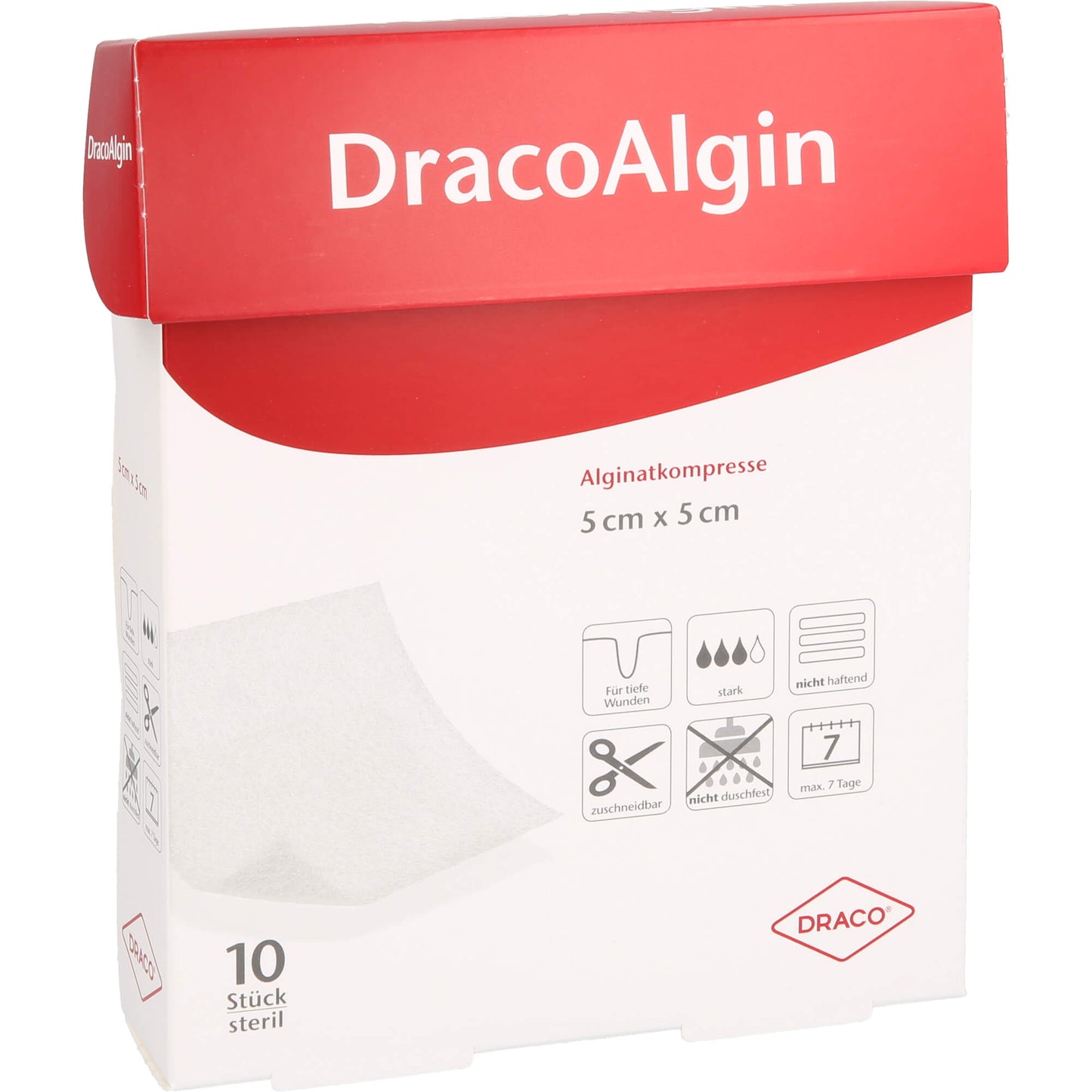 DRACOALGIN 5x5 cm Alginatkompresse 10 St