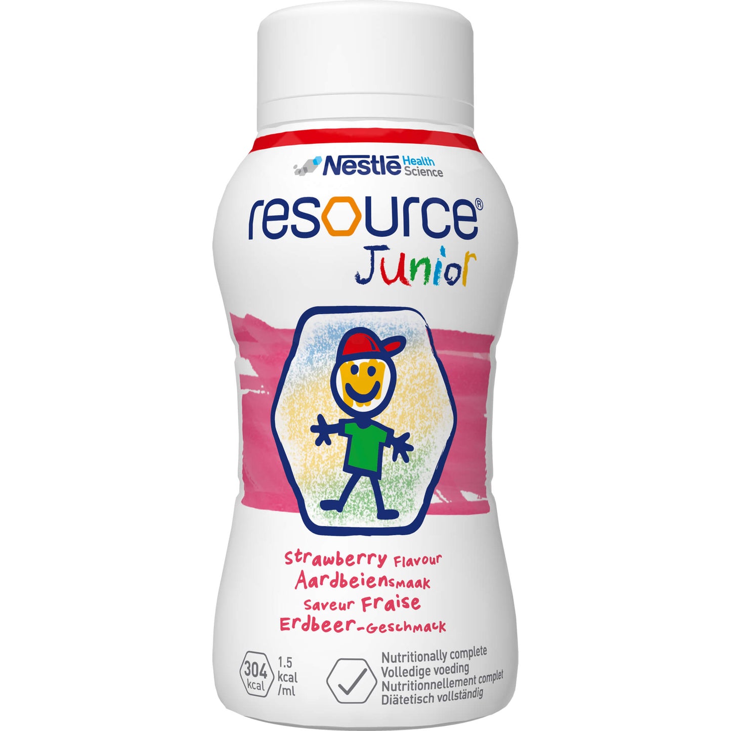 RESOURCE Junior Erdbeer-Geschmack flüssig 4X200 ml