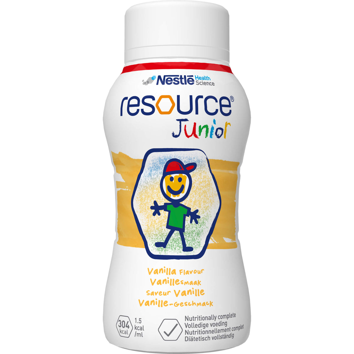 RESOURCE Junior Vanille-Geschmack flüssig 4X200 ml