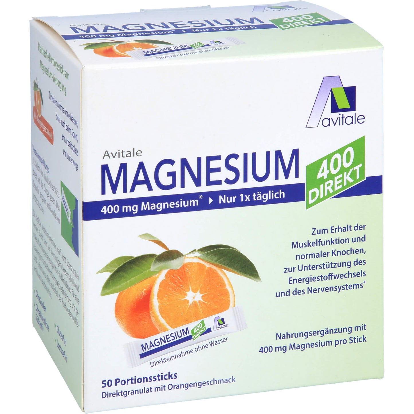 MAGNESIUM 400 direkt Orange Portionssticks 50X2.1 g