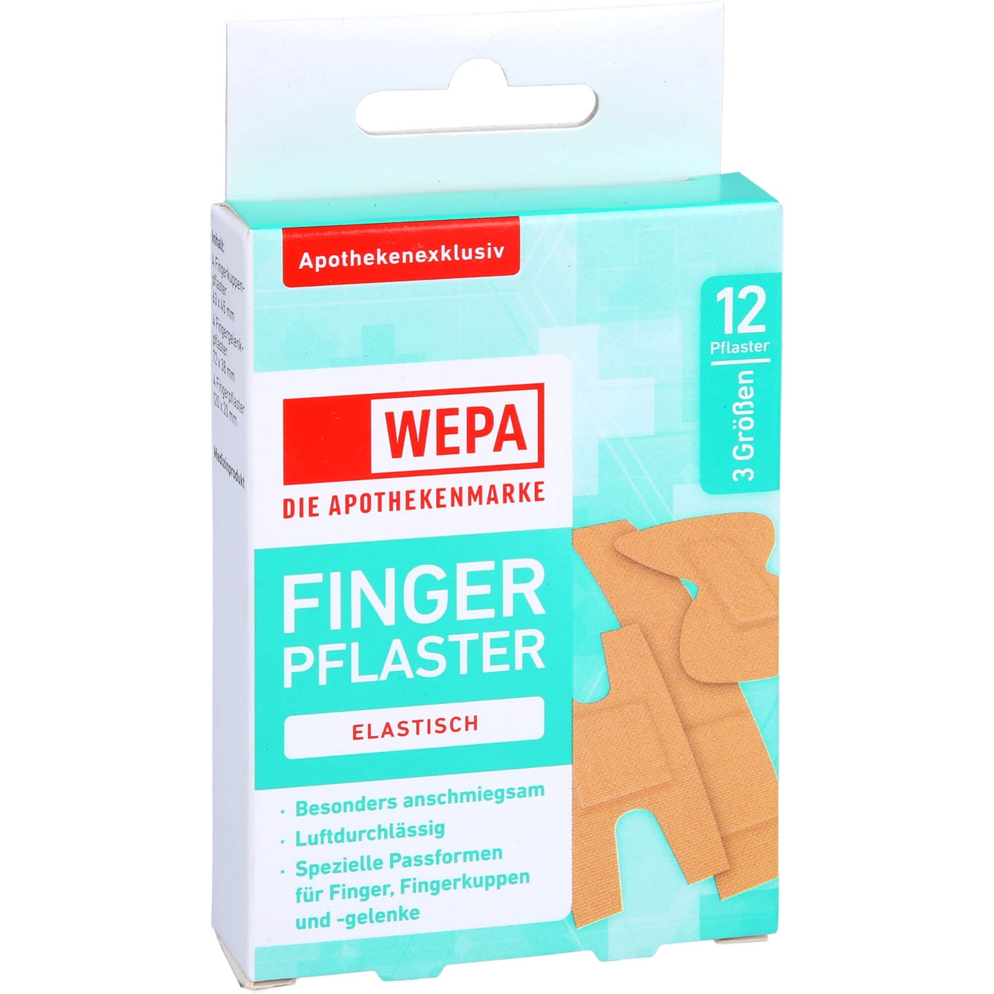 WEPA Fingerpflaster Mix 3 Größen 12 St