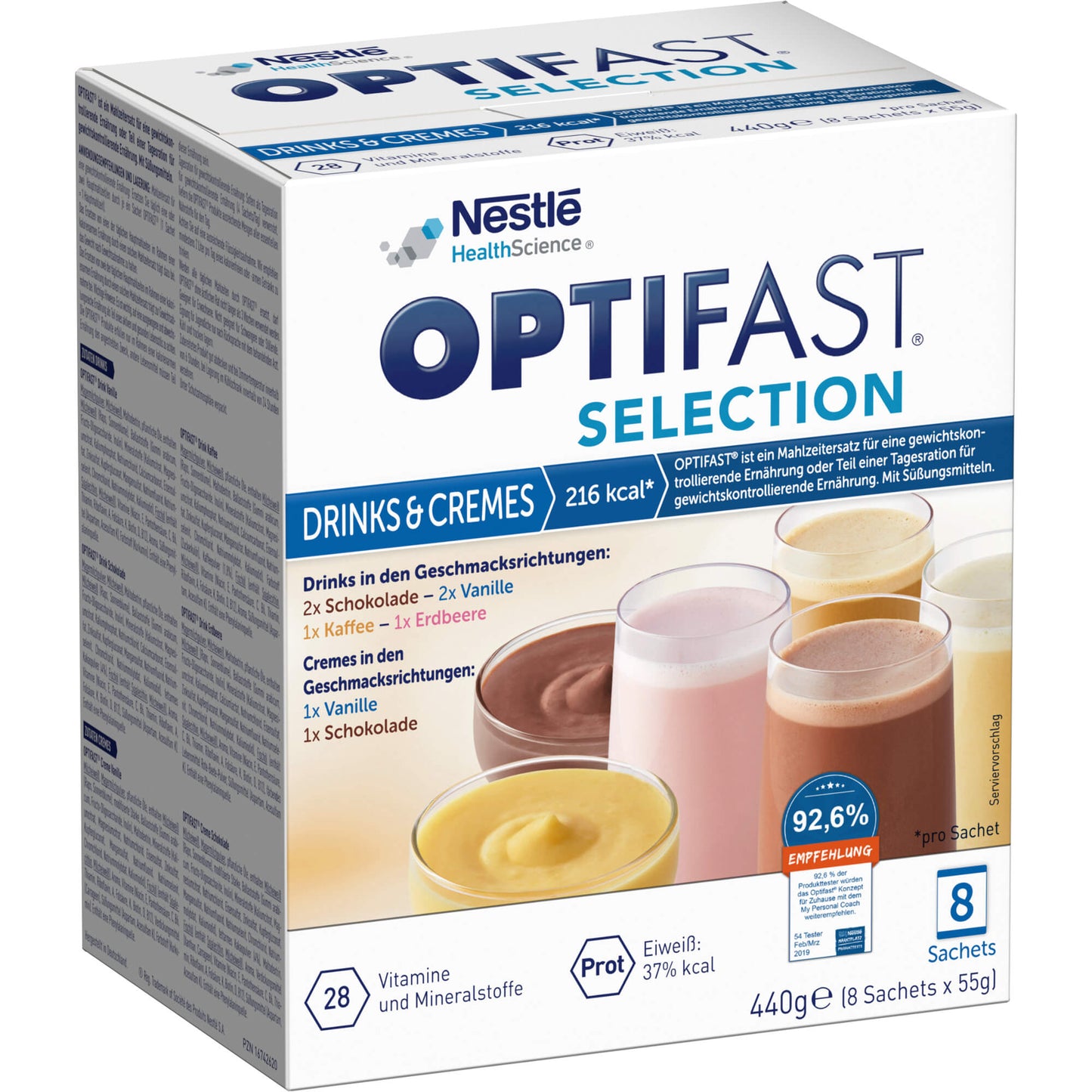 OPTIFAST Selection Drinks & Cremes 8X55 g