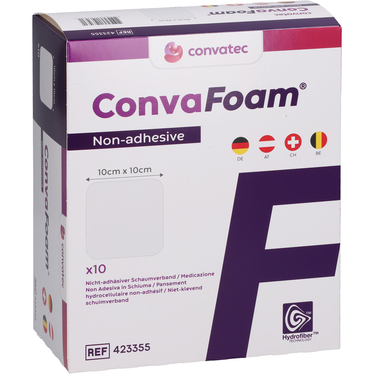 CONVAFOAM Schaumverband nicht-adhäsiv 10x10 cm 10 St