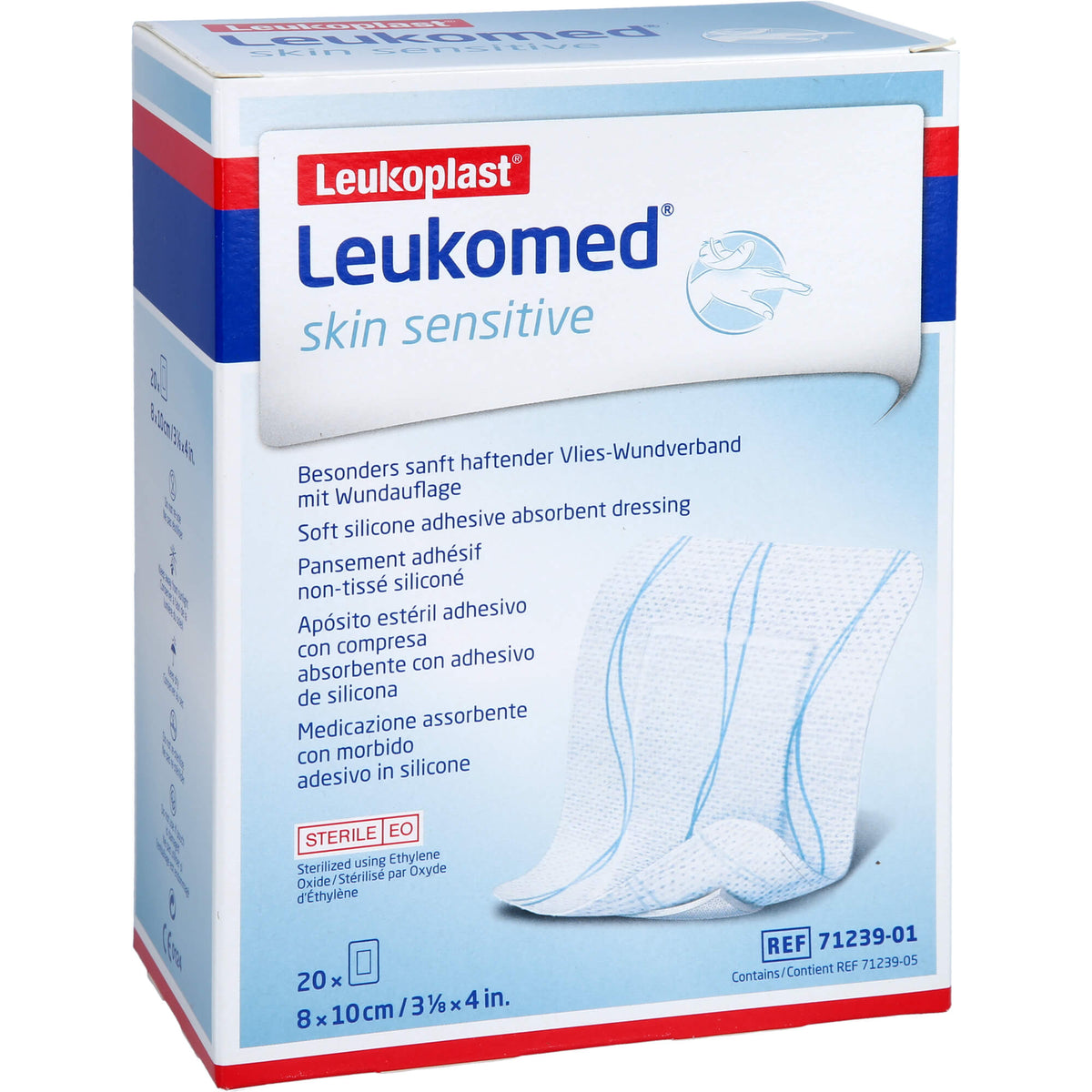 Leukomed skin sensitive steril 10 x 8cm 20 ST