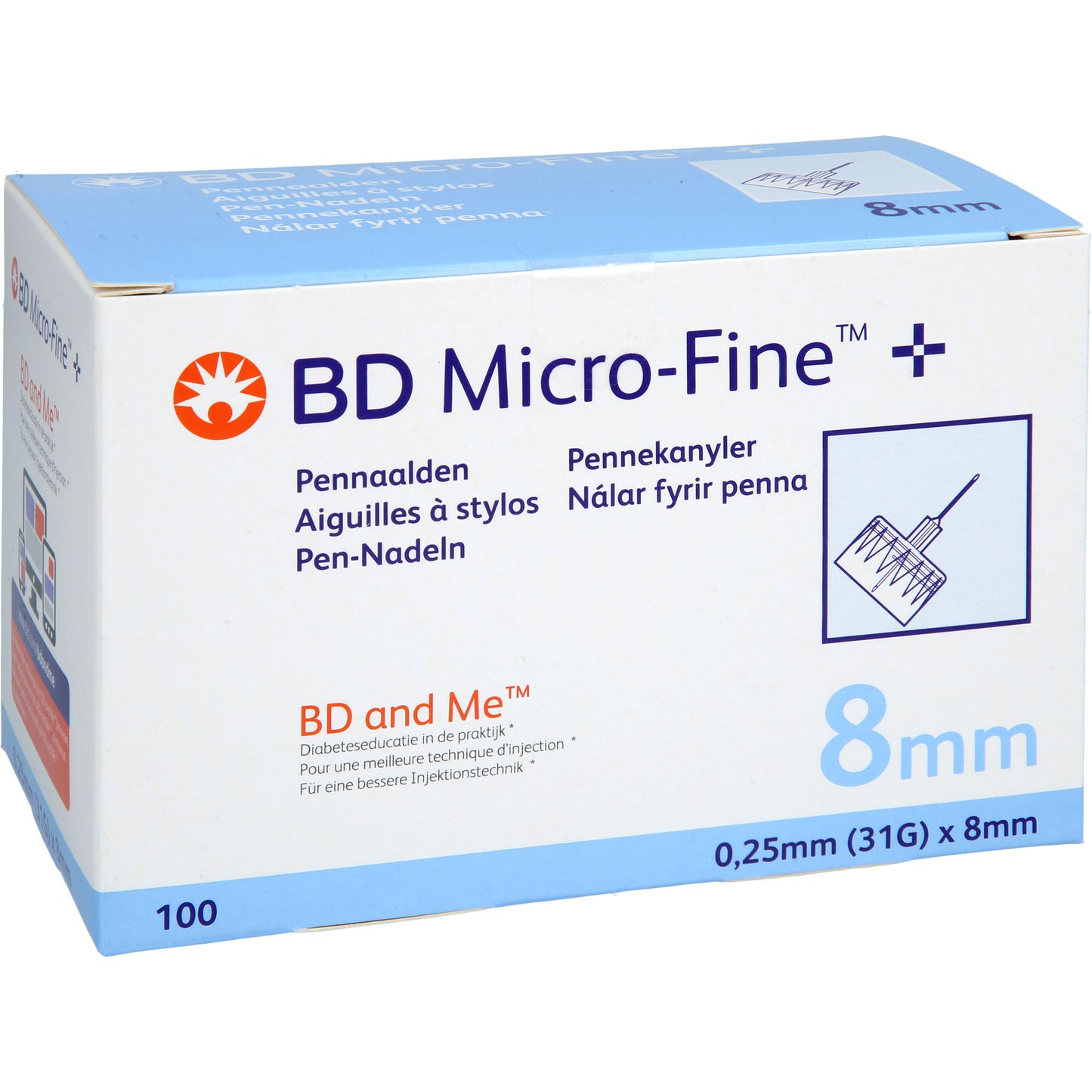 BD MICRO-FINE+ Pen-Nadeln 0,25x8 mm 31 G 100 St