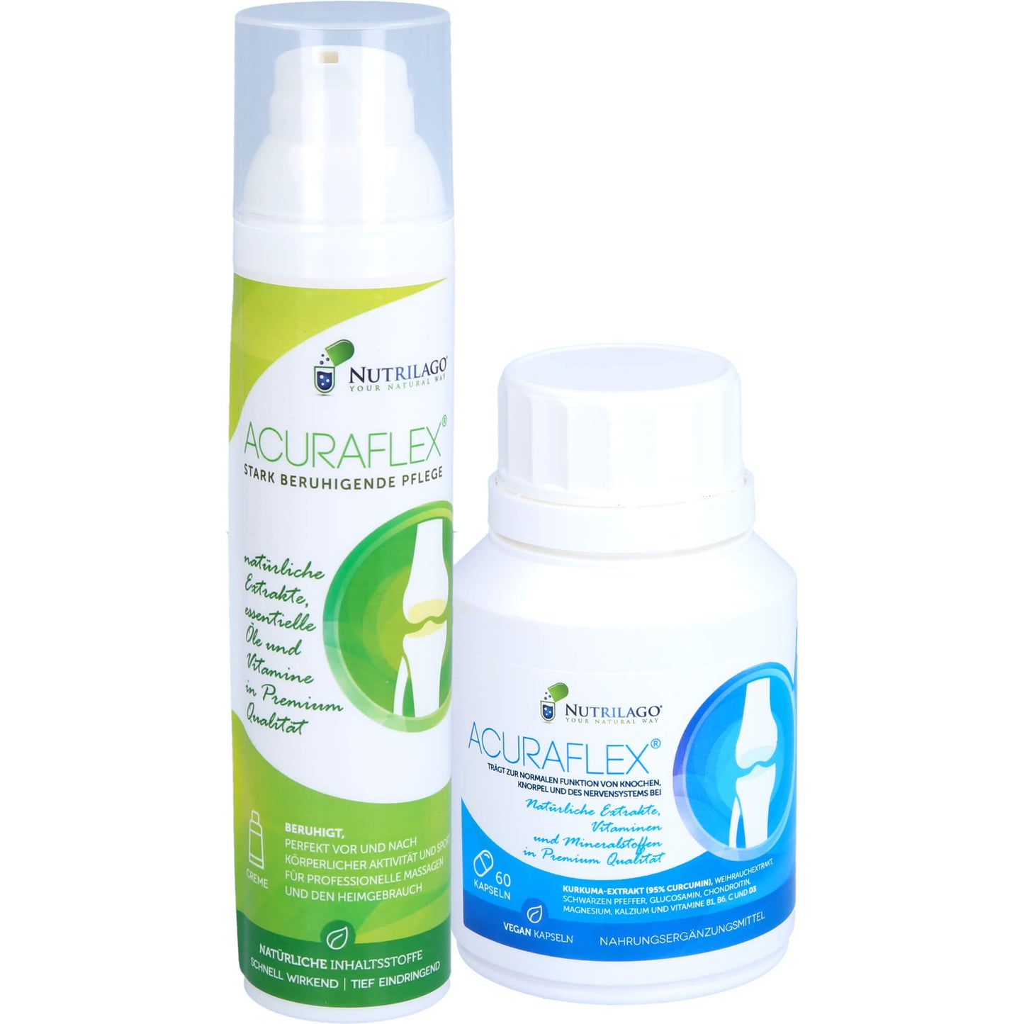 ACURAFLEX Komplett 60 Kaps.+100 ml Creme Nutrilago 1 St