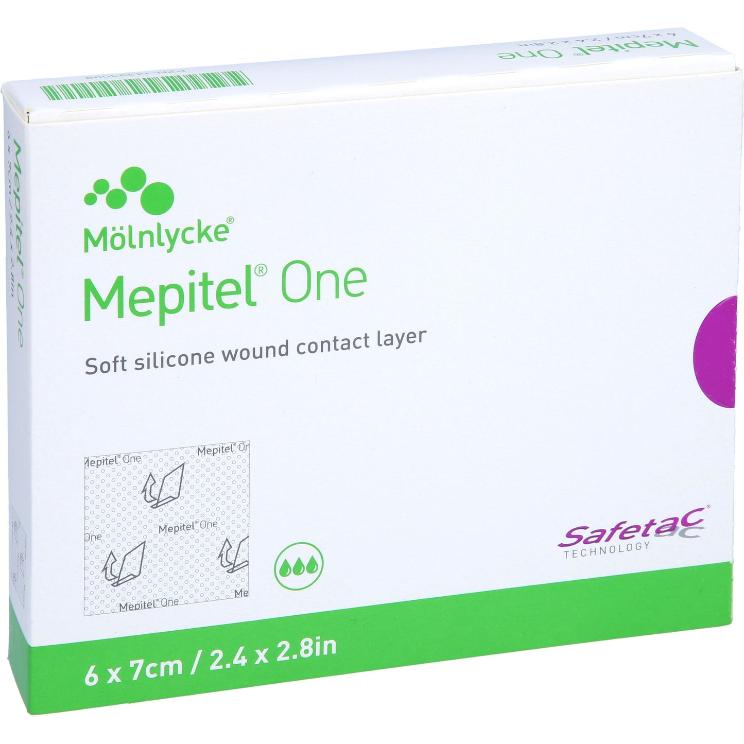 MEPITEL One 6x7 cm Silikon Netzverband 5 St